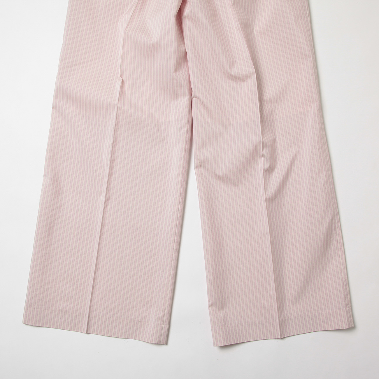 FINX POLYESTER STRIPE PANTS (レディース) - Pink Beige Stripe