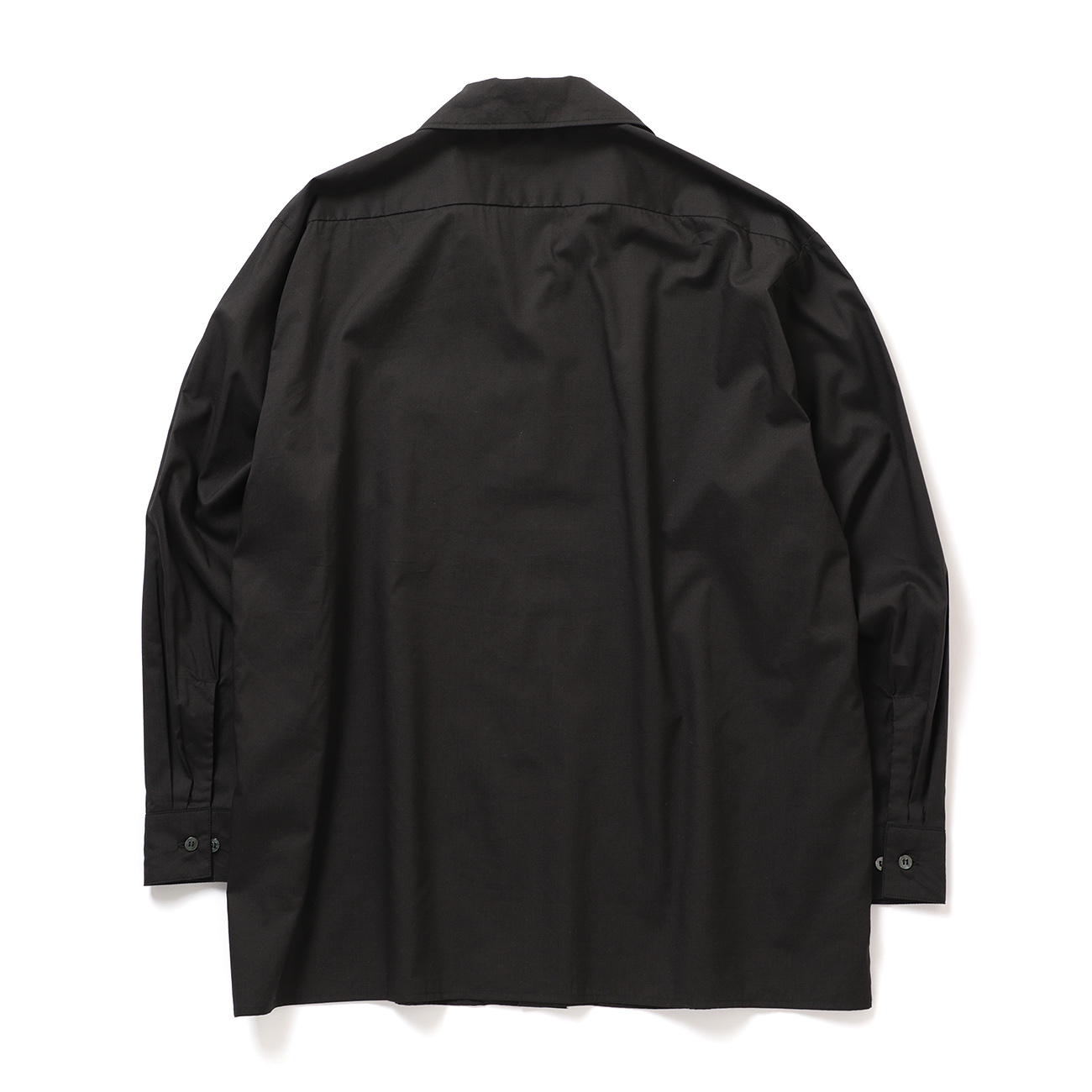 コト会 CIOTA / シオタ | Open Collar Shirt (Cotton/Rayon) - Black | 通販