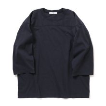 Y / ワイ (YLEVE / イレーヴ) | ORGANIC COTTON JERSEY FOOTBALL T - Navy