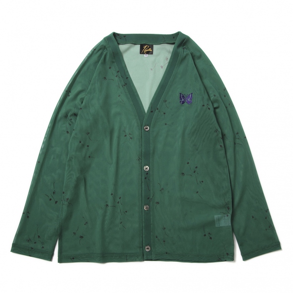 Needles / ニードルズ | V Neck Cardigan - Poly Mesh / Floral