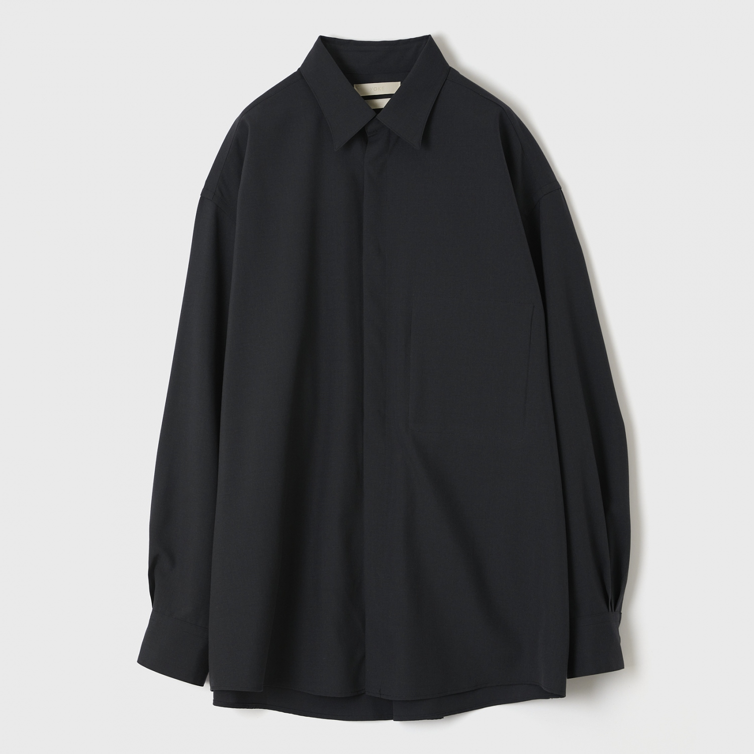 YOKE / ヨーク | COVERED LOOSE FIT SHIRT - Dusty Navy | 通販