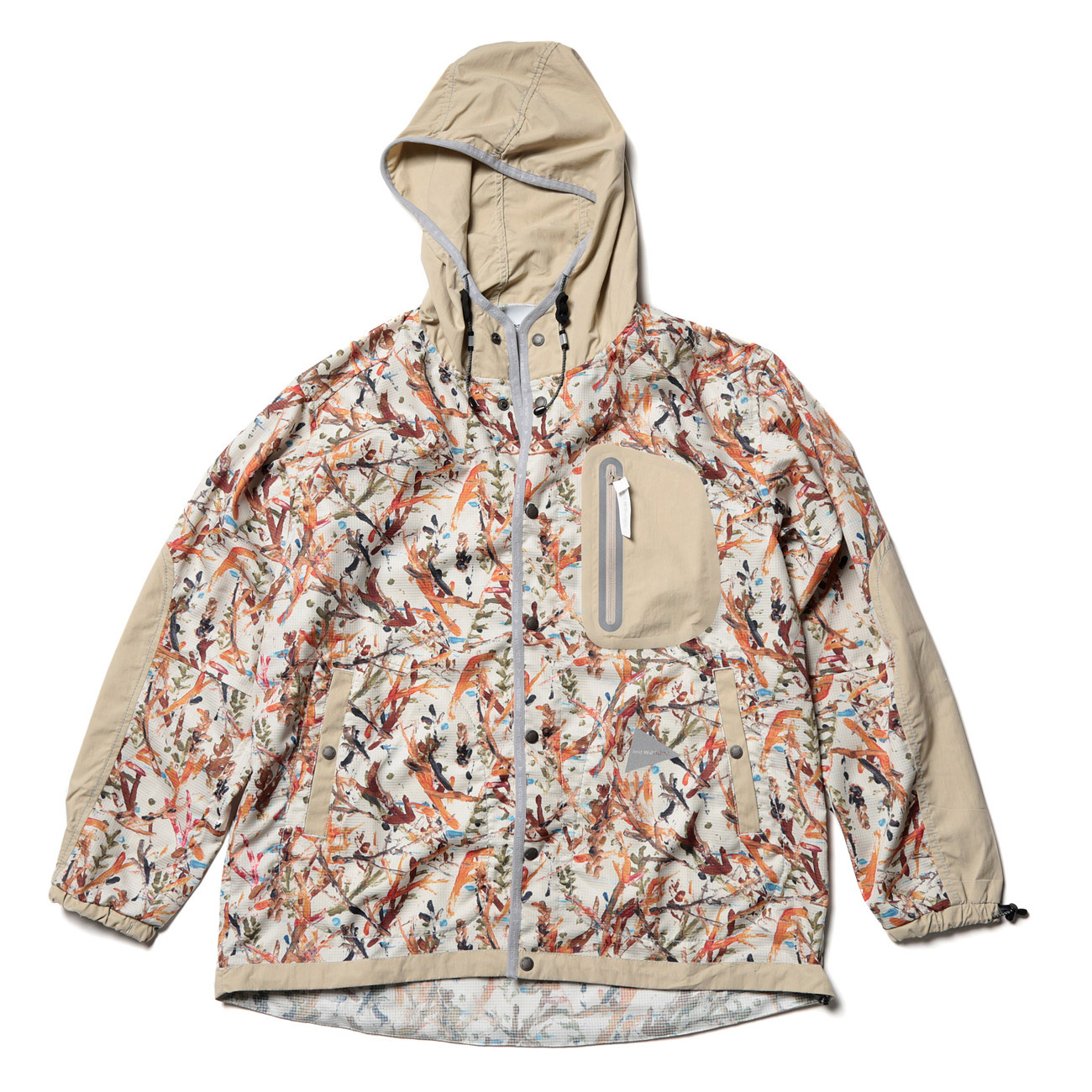 13,500円and wander vent hoodie gray womens M