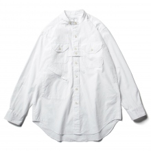 ENGINEERED GARMENTS / エンジニアドガーメンツ | Banded Collar Shirt - 100s 2Ply Broadcloth - White