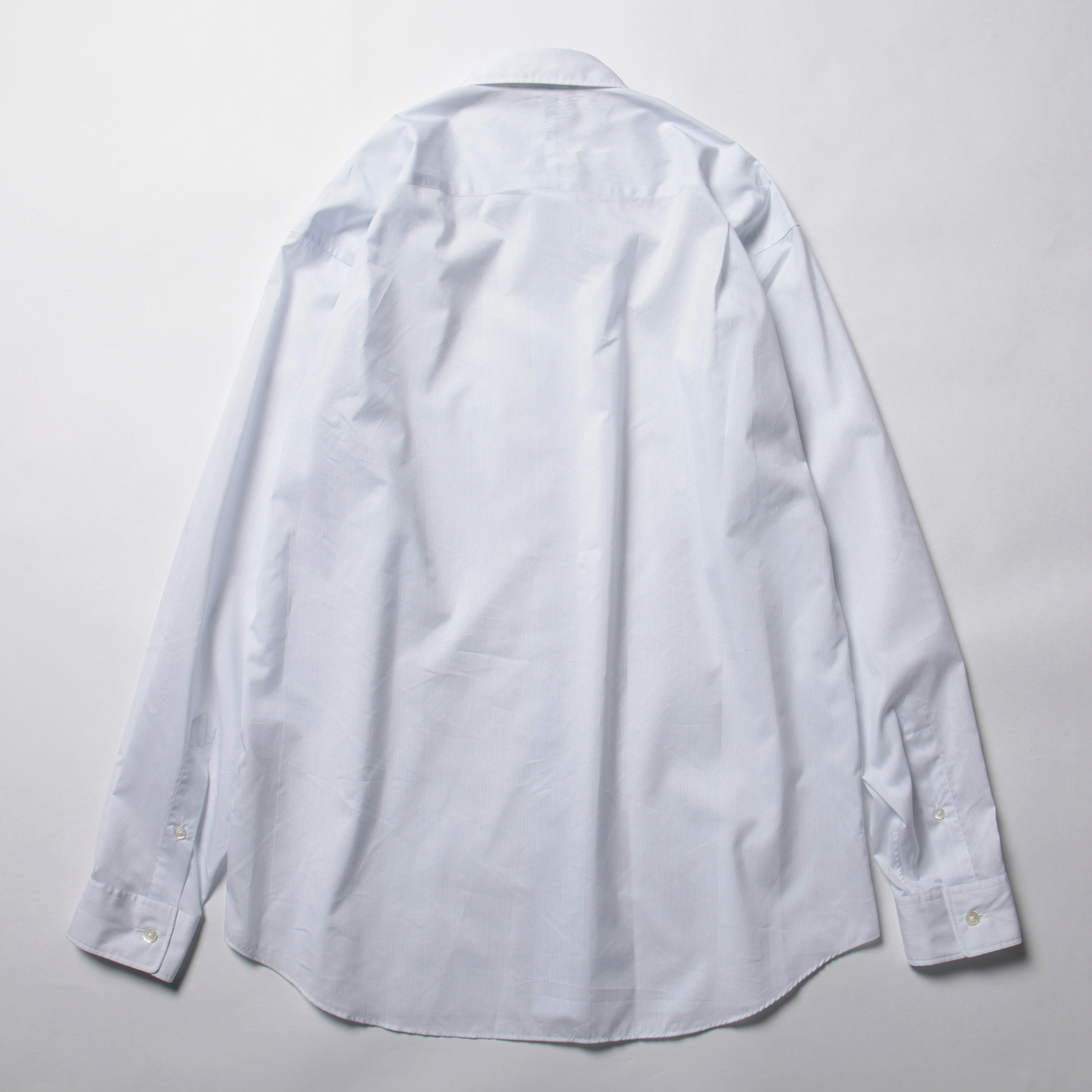 トップス AURALEE FINX SILK STRIPE SHIRTS Hard Twist Finx Organza Stripe Shirt — Light Blue Stripe