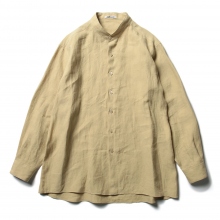 AURALEE / オーラリー | LINEN GABARDINE BAND COLLAR SHIRTS (メンズ