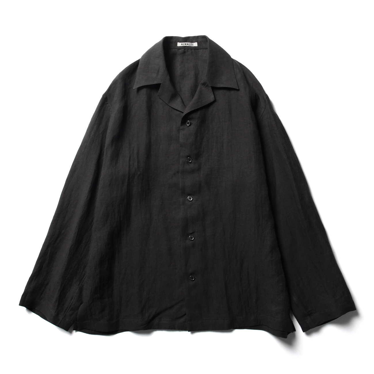 LINEN GABARDINE OVER SHIRTS (メンズ) - Black