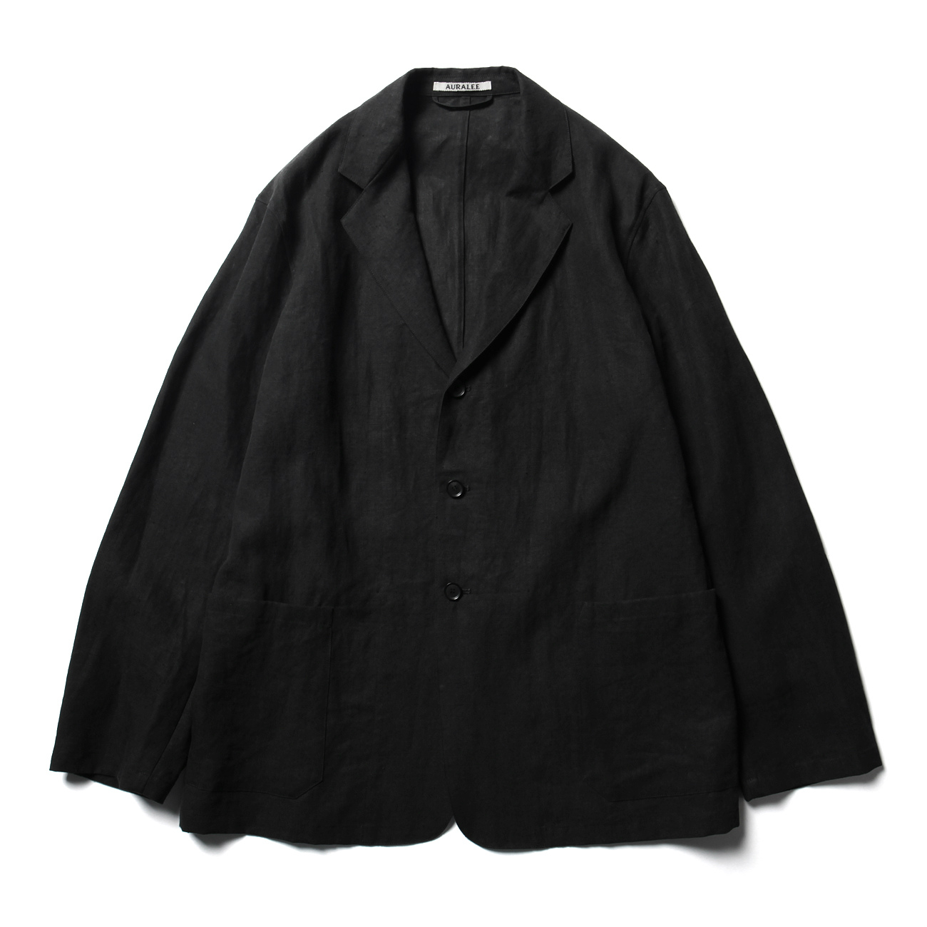 AURALEE / オーラリー | WASHED LINEN JACKET (メンズ) - Black | 通販