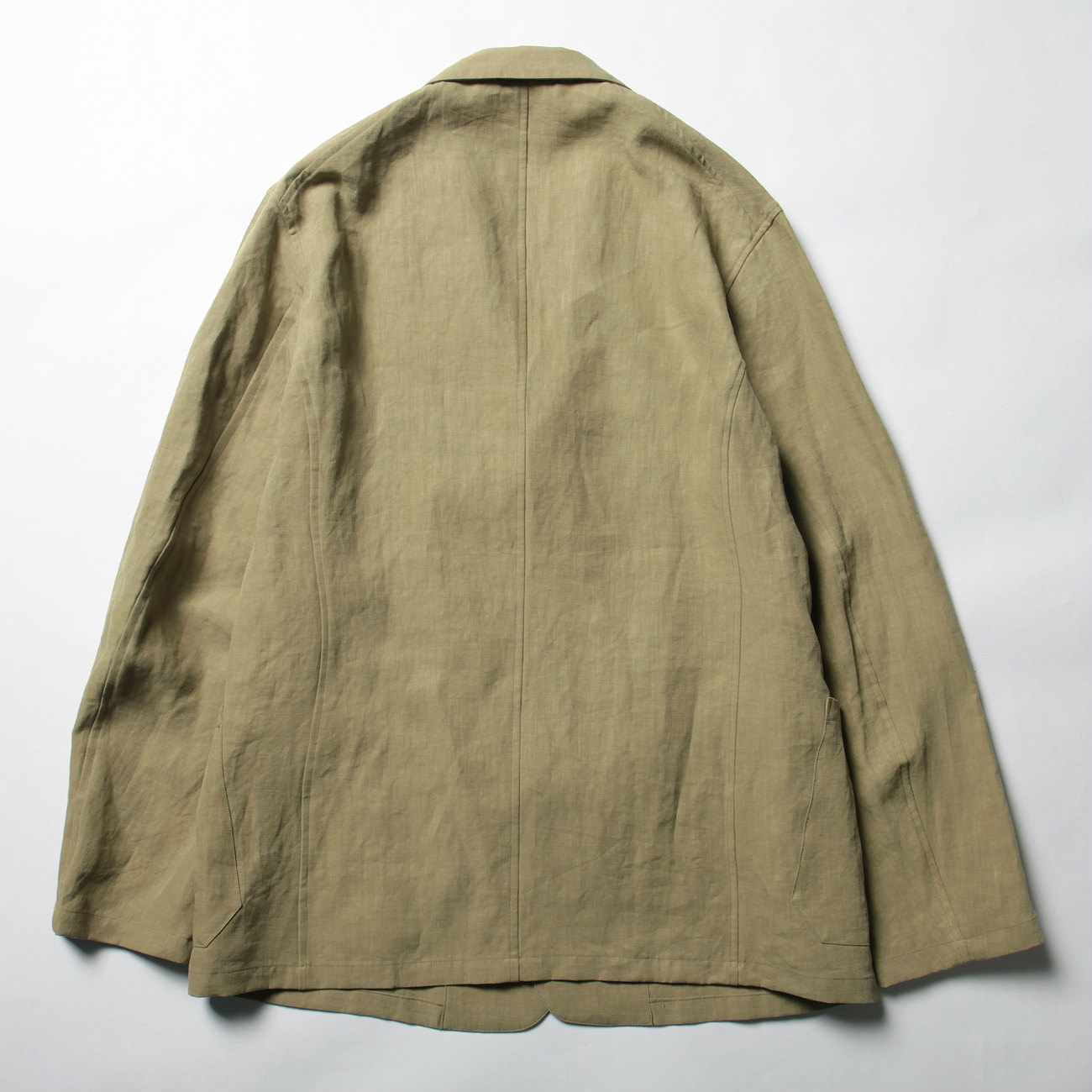AURALEE / オーラリー | WASHED LINEN JACKET (メンズ) - Khaki Green