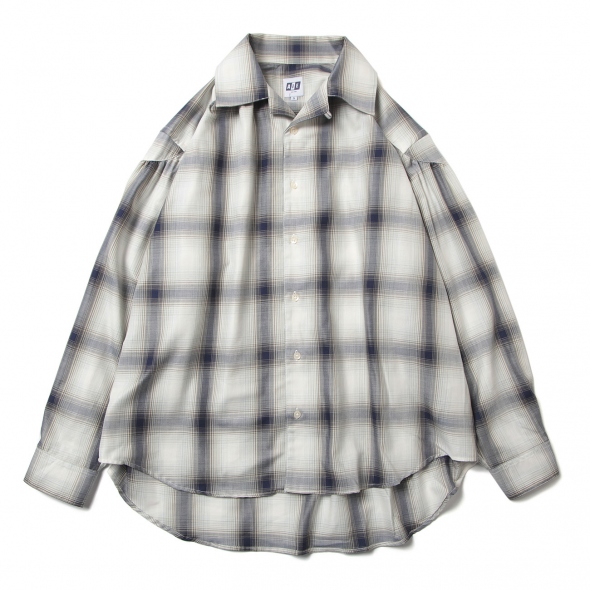 Painter Shirt - C/LY Ombre Plaid - Navy