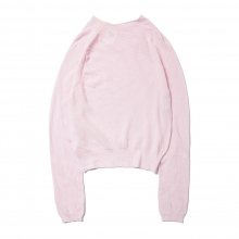 RhodolirioN / ロドリリオン | Mock Neck Long Sleeve Sheer Sweater - Pink