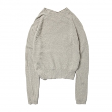 RhodolirioN / ロドリリオン | Mock Neck Long Sleeve Sheer Sweater - H.Grey