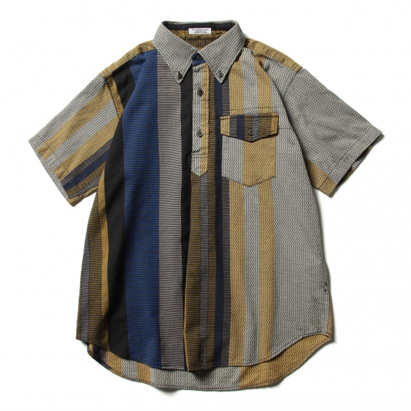 ENGINEERED GARMENTS / エンジニアドガーメンツ | Popover BD Shirt - Cotton Zig Zag Dobby  Stripe - Yellow / Grey | 通販 - 正規取扱店 | COLLECT STORE / コレクトストア