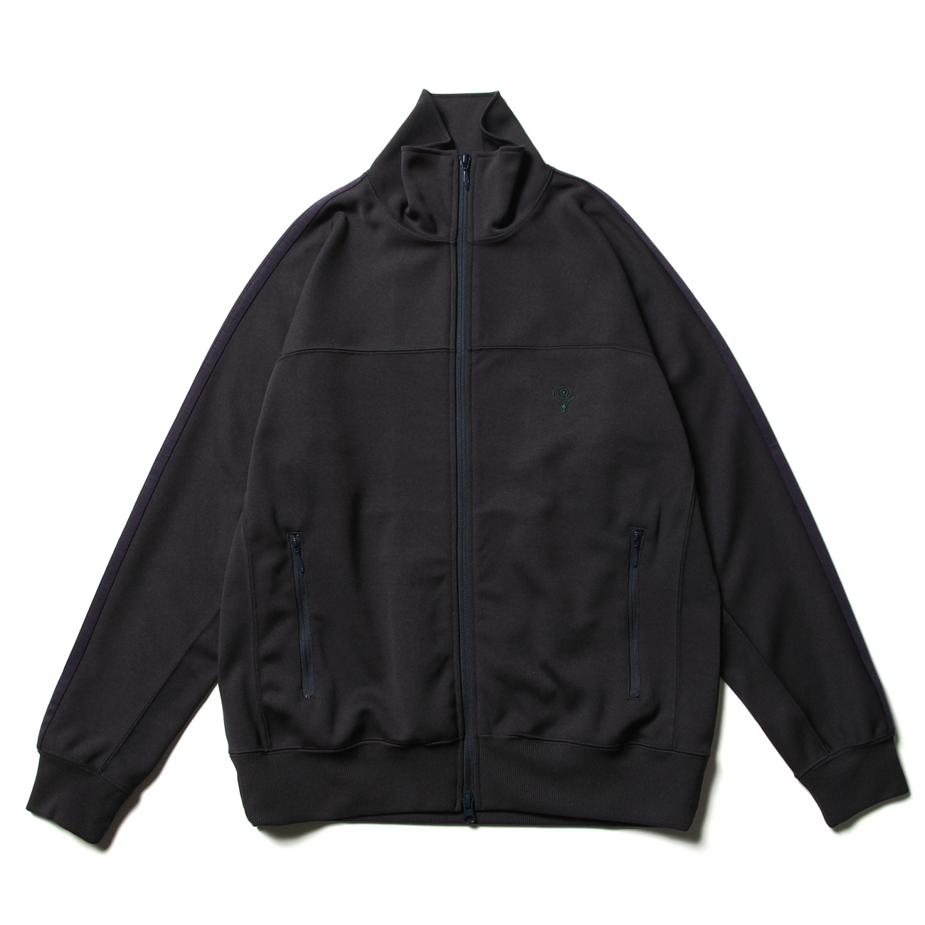 ジャケット・アウター South2 West8 Trainer Jacket Poly Smooth South2 West8 Men's Poly Smooth Trainer Track Jacket in Black