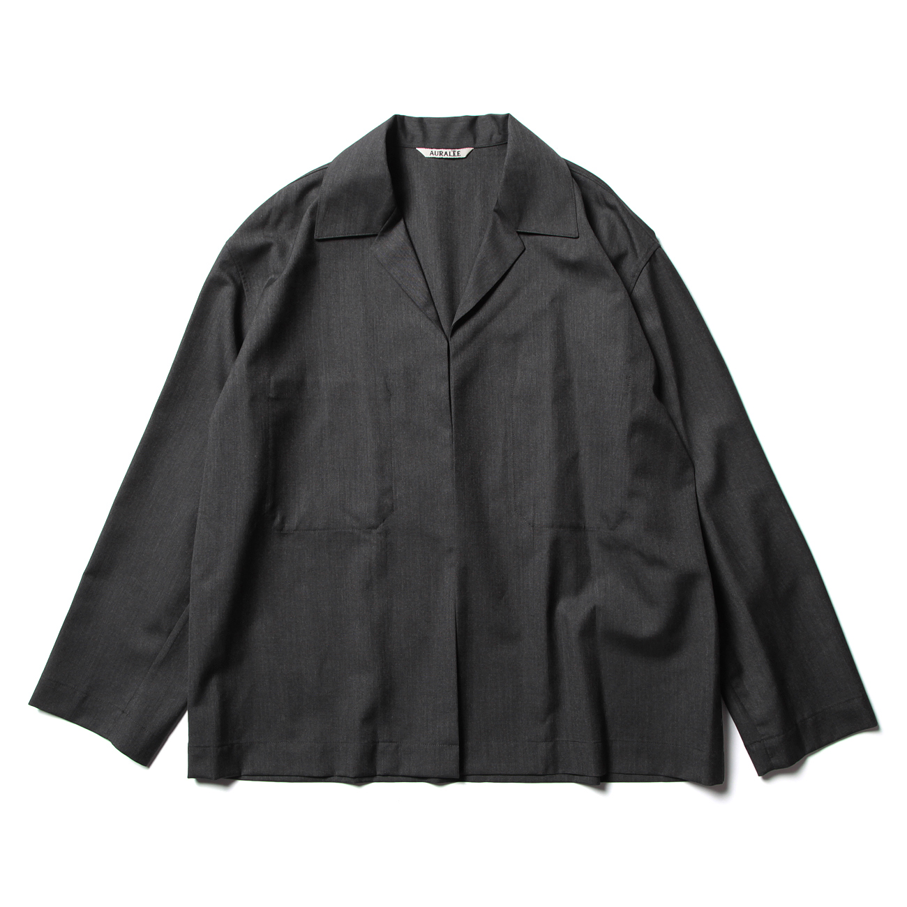 AURALEE / オーラリー | WOOL SILK TROPICAL SHIRTS JACKET - Charcoal