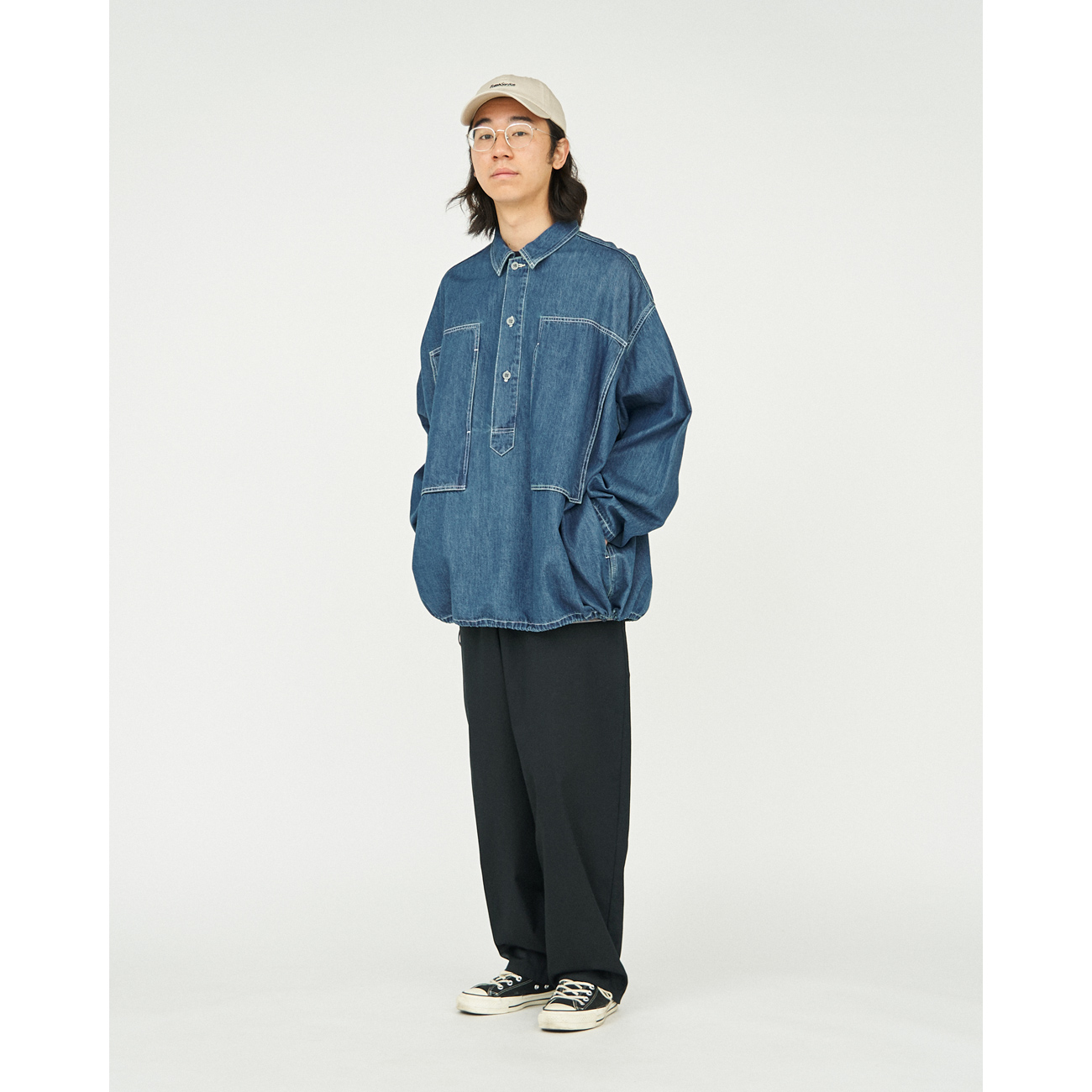FreshService / フレッシュサービス | DENIM PULLOVER SHIRT - Fade