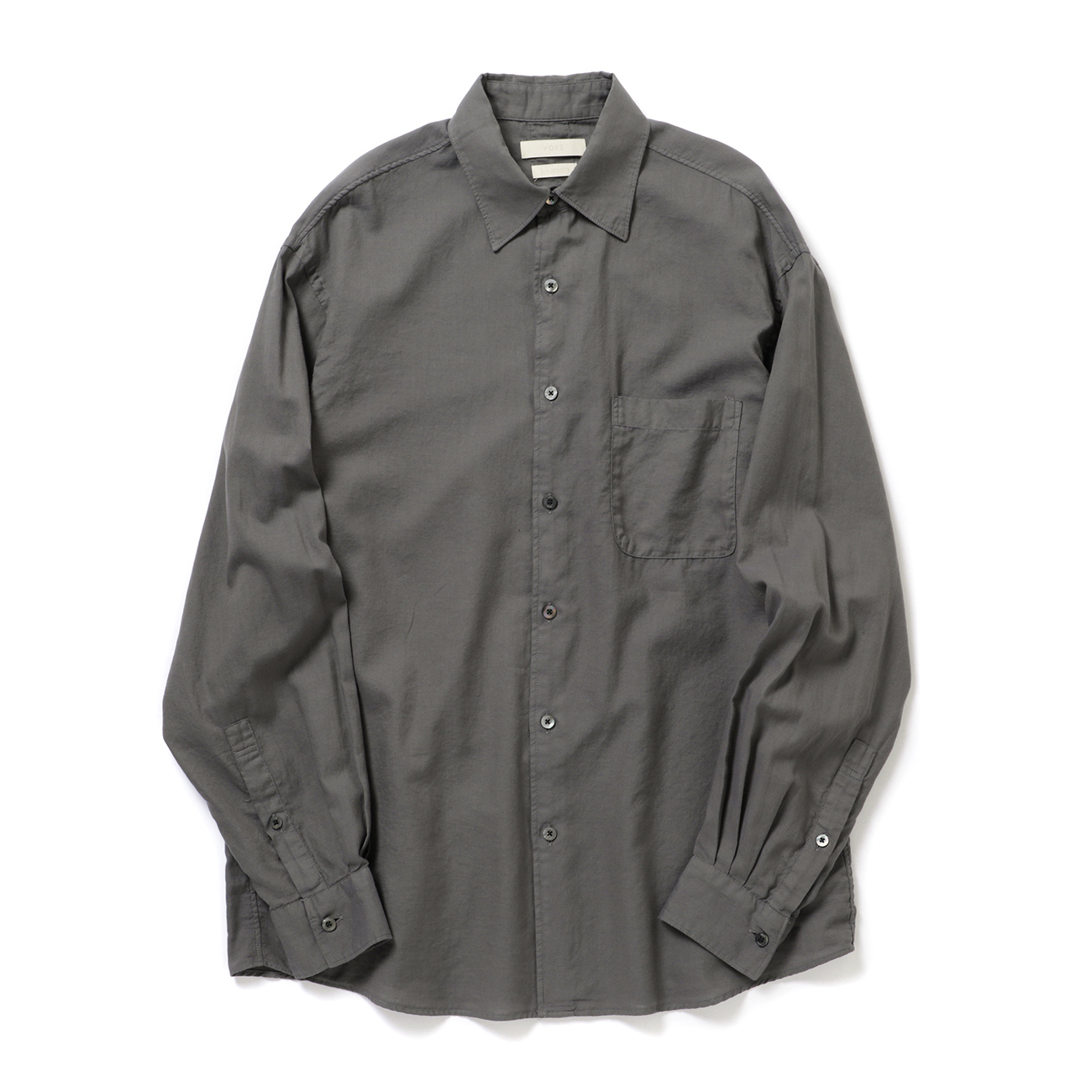 YOKE / ヨーク | GARMENT DYED COTTON SILK TWILL SHIRT