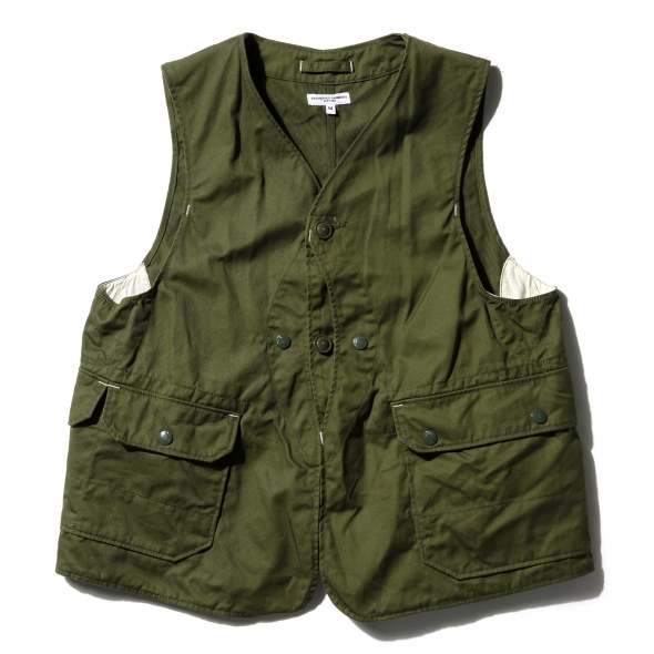 ENGINEERED GARMENTS | Upland Vest - 7oz Cotton Twill - Olive