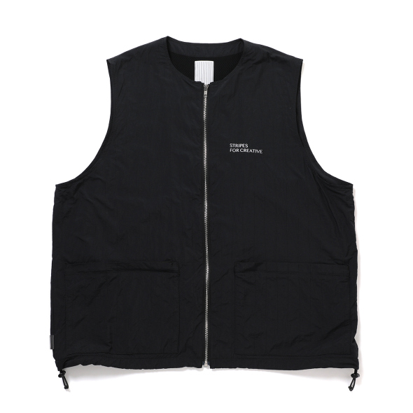 定価　新品　S.F.C STITCHED ZIP VEST Black　サイズL S.F.C Stripes For Creative / エスエフシー | STITCHED ZIP