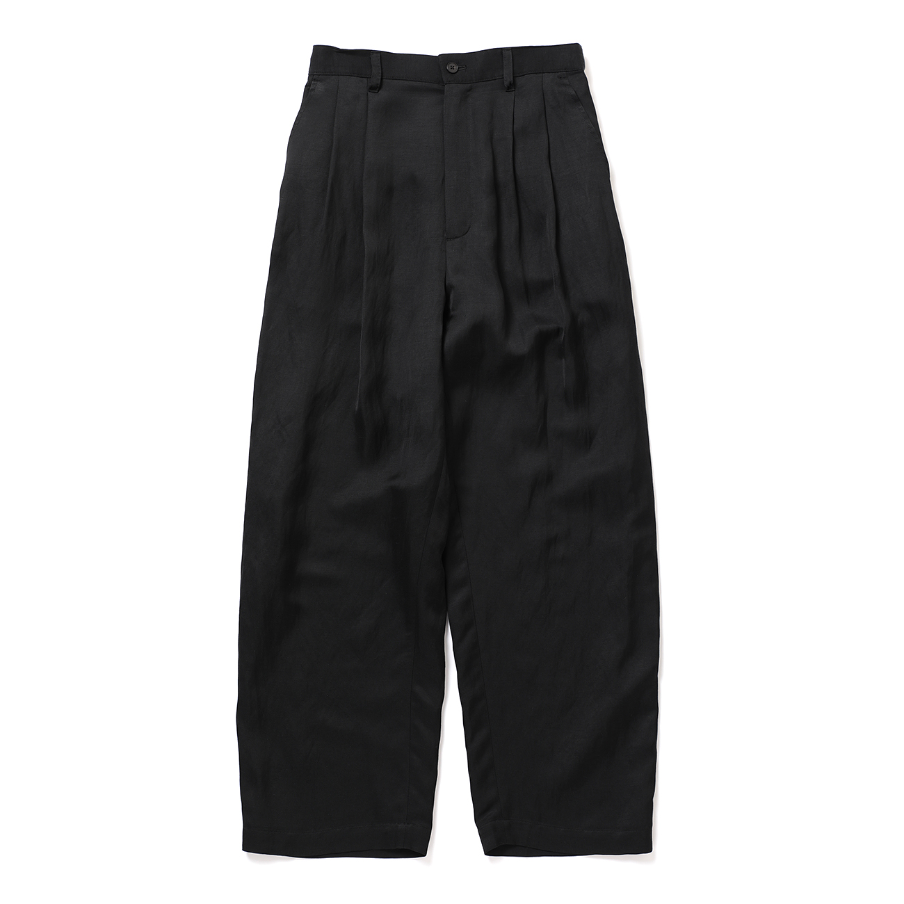 ssstein / シュタイン | VIS/LI TWILL WIDE EASY TROUSERS - Black