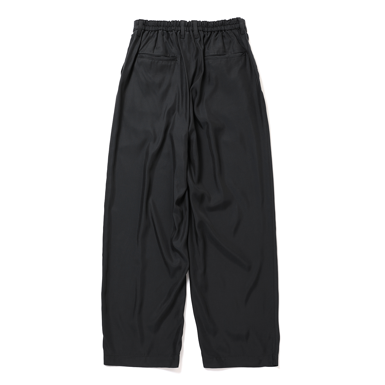 ssstein / シュタイン | CUPRO TWILL WIDE EASY TROUSERS - Black