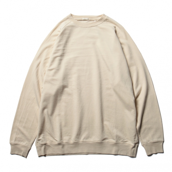 18ss comoli コットンシルク長袖クルー　3 エクリュ