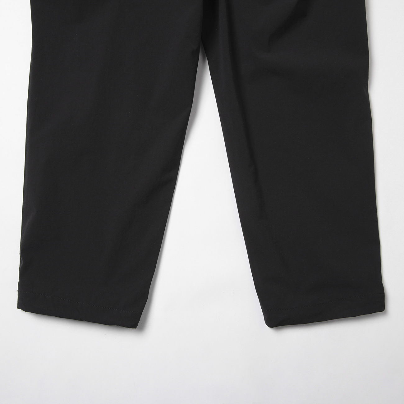 WIDE TAPERED EASY PANTS (NYLON) - Black