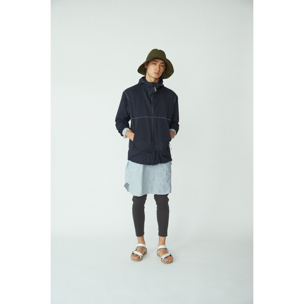 and wander / アンドワンダー | PERTEX wind jacket - Navy | 通販