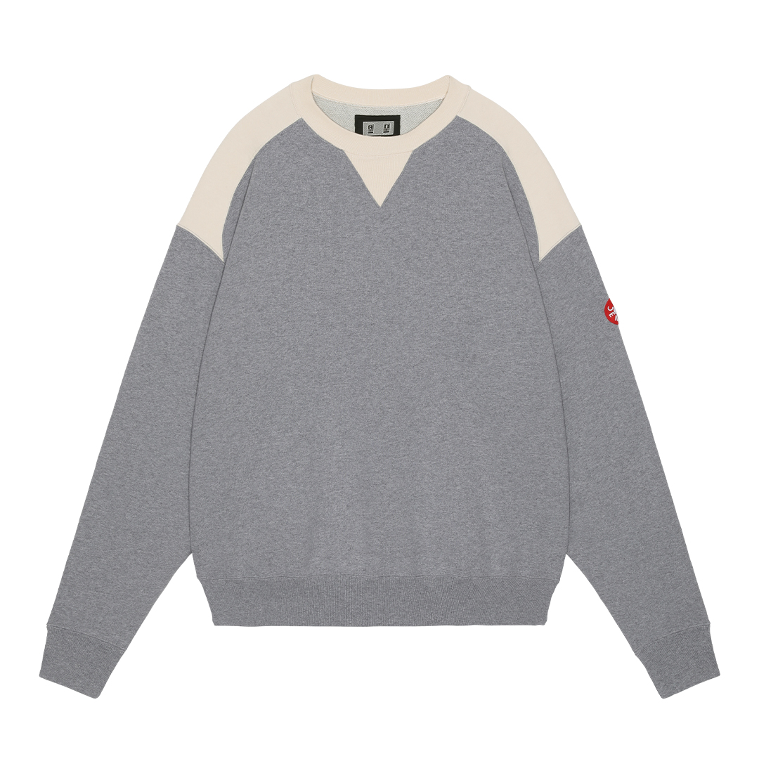 PANEL SHOULDER CREW NECK - Grey