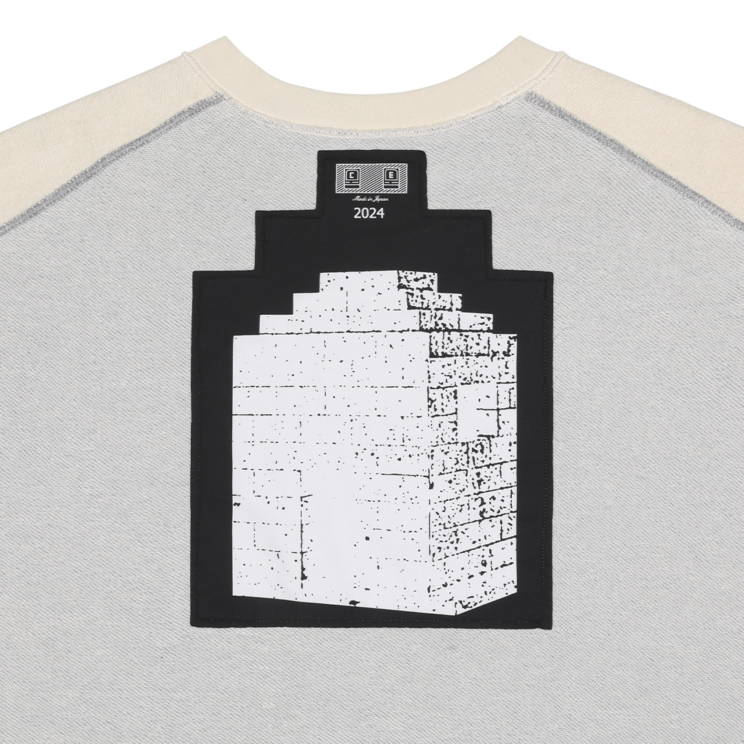 PANEL SHOULDER CREW NECK - Grey