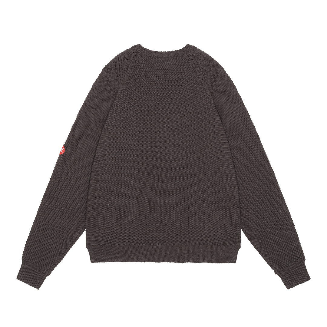 RAGLAN SLEEVE COTTON KNIT - Grey