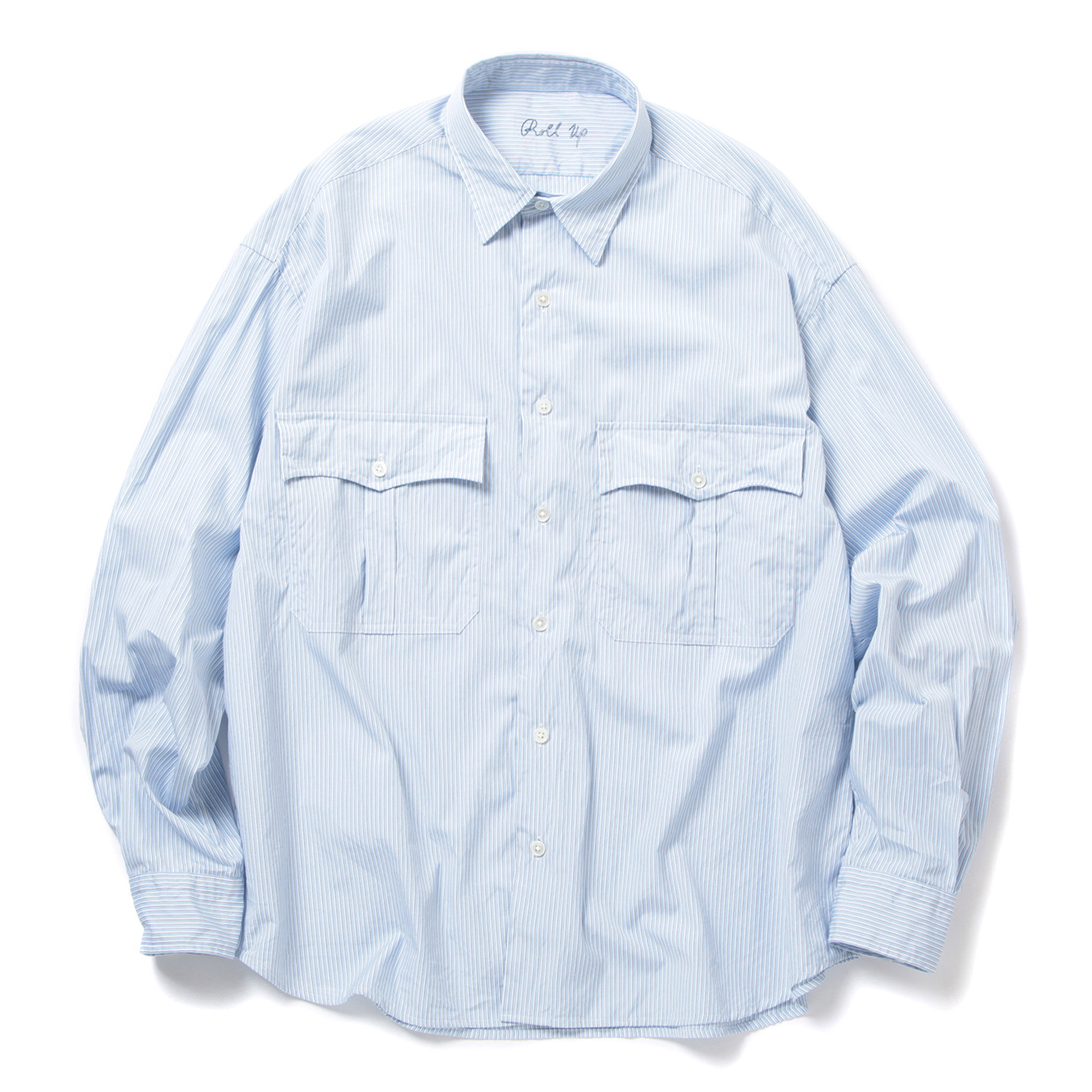Porter Classic / ポータークラシック | ROLL UP STRIPE SHIRT - Blue