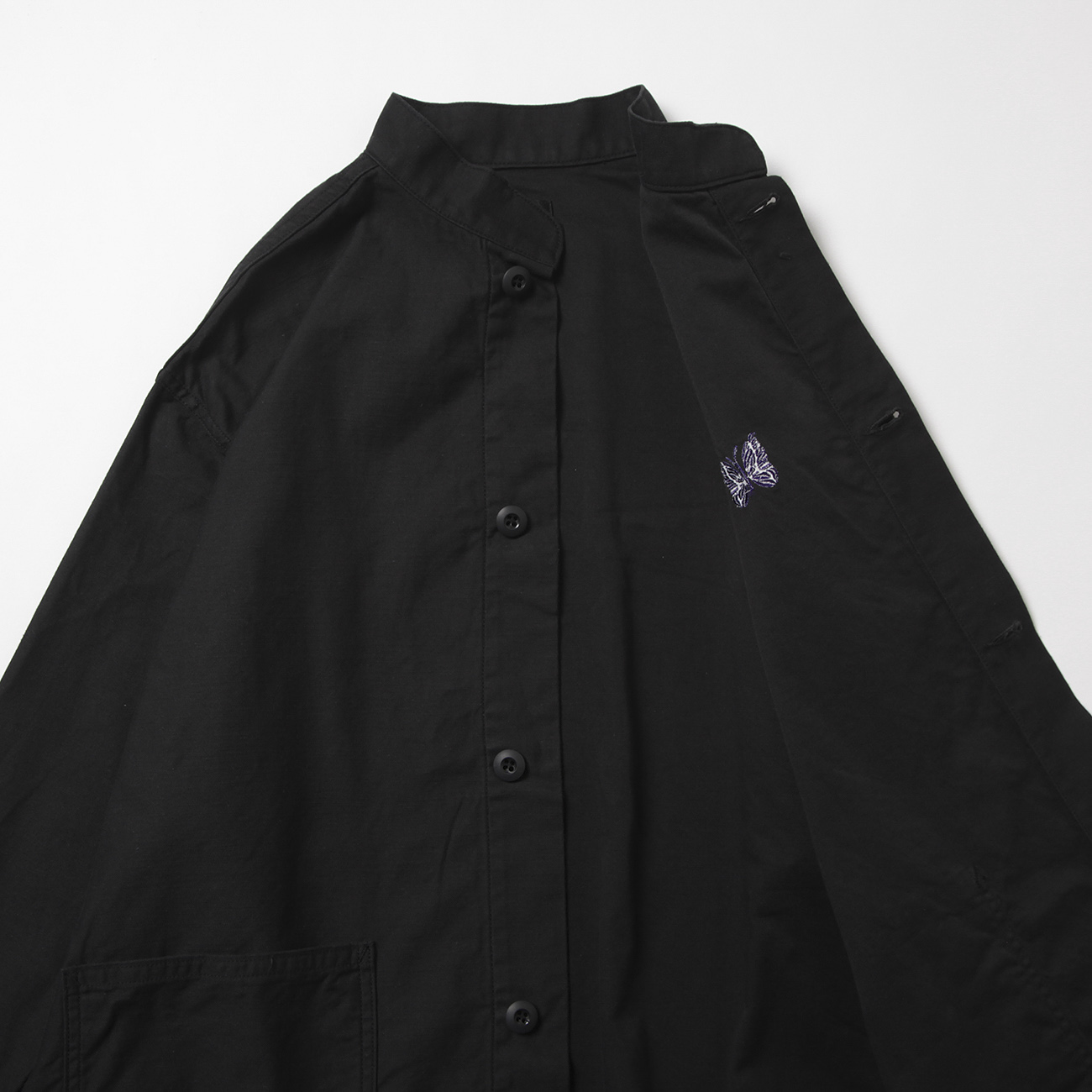 Needles / ニードルズ | S.C. Army Shirt - Back Sateen - Black