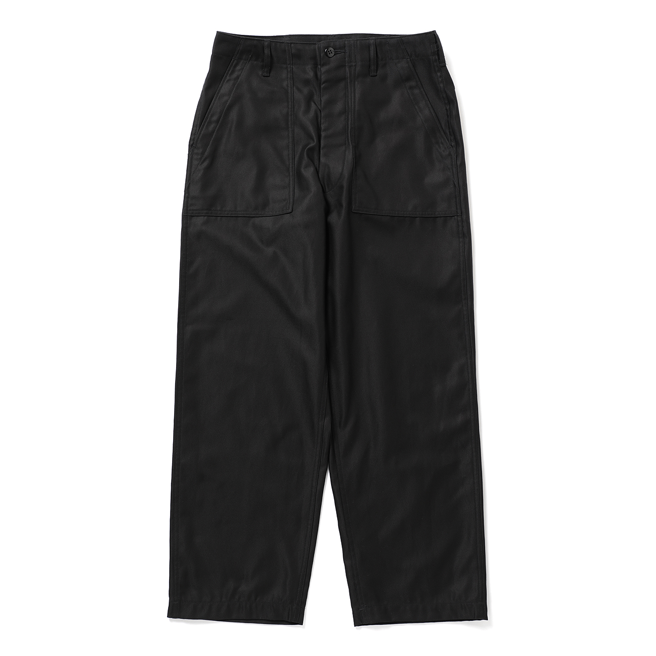 INTERIM / インテリム | GIZA BACK SATIN BAKER PANTS - Black