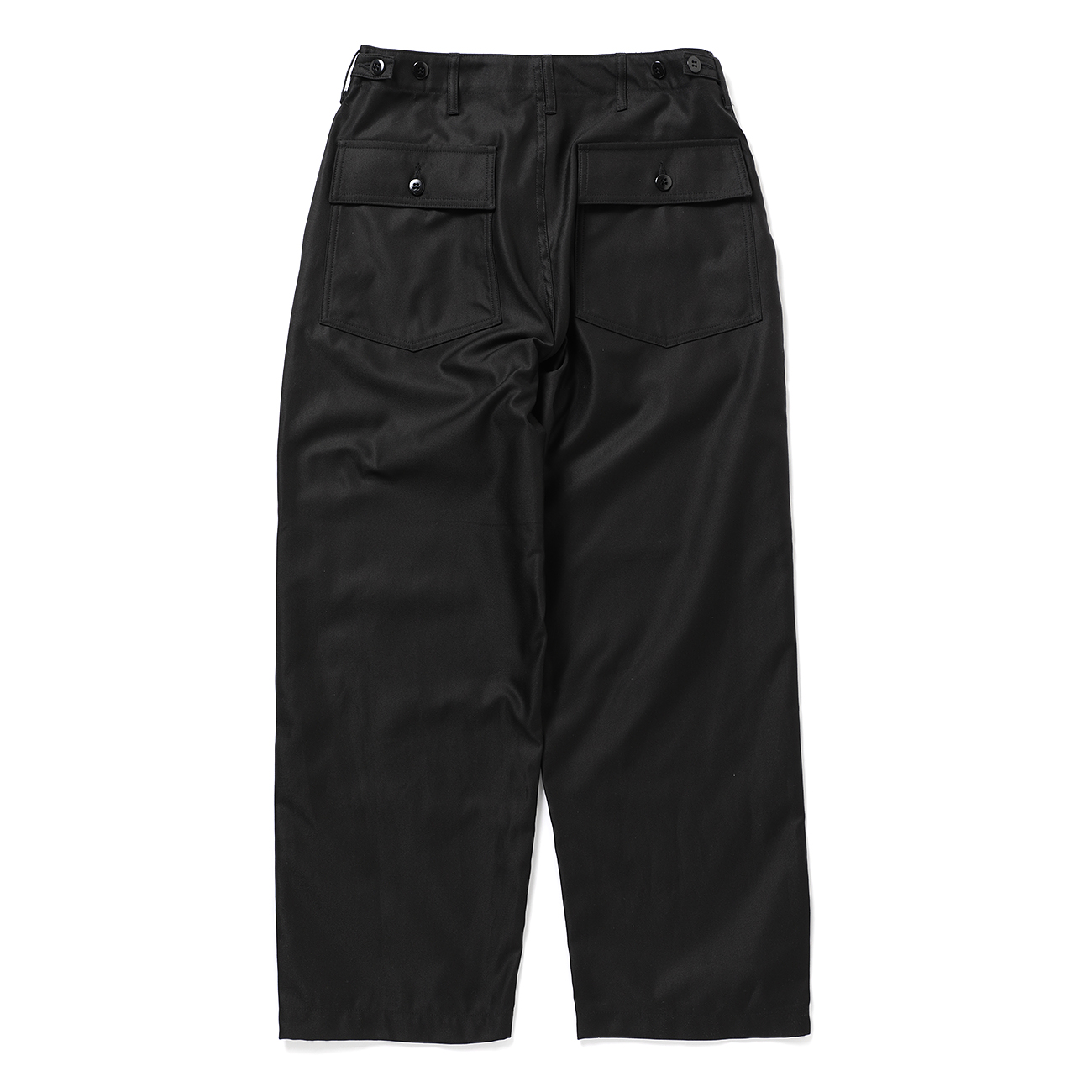 INTERIM / インテリム | GIZA BACK SATIN BAKER PANTS - Black