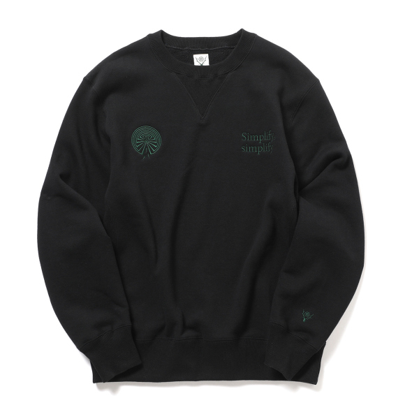 South2 West8 / サウスツーウエストエイト | Emb. Crew Neck Sweat