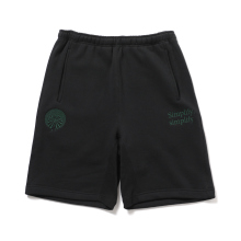 South2 West8 / サウスツーウエストエイト | Emb. String Sweat Short - Cotton French Terry - Black