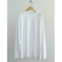 COMOLI / コモリ | コットンジャージ 長袖Tシャツ - White