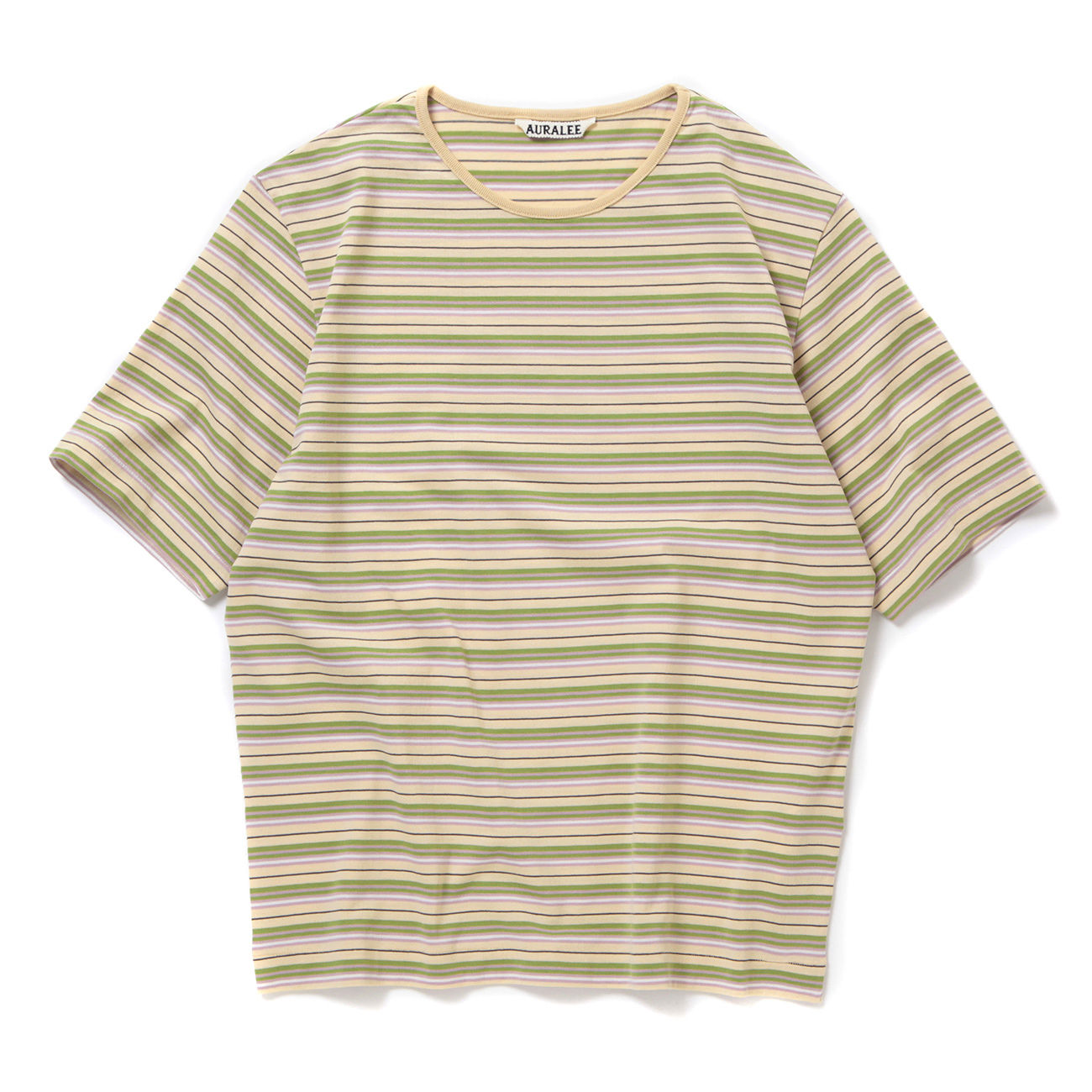 HARD TWIST COTTON BORDER TEE (レディース) - Beige Border