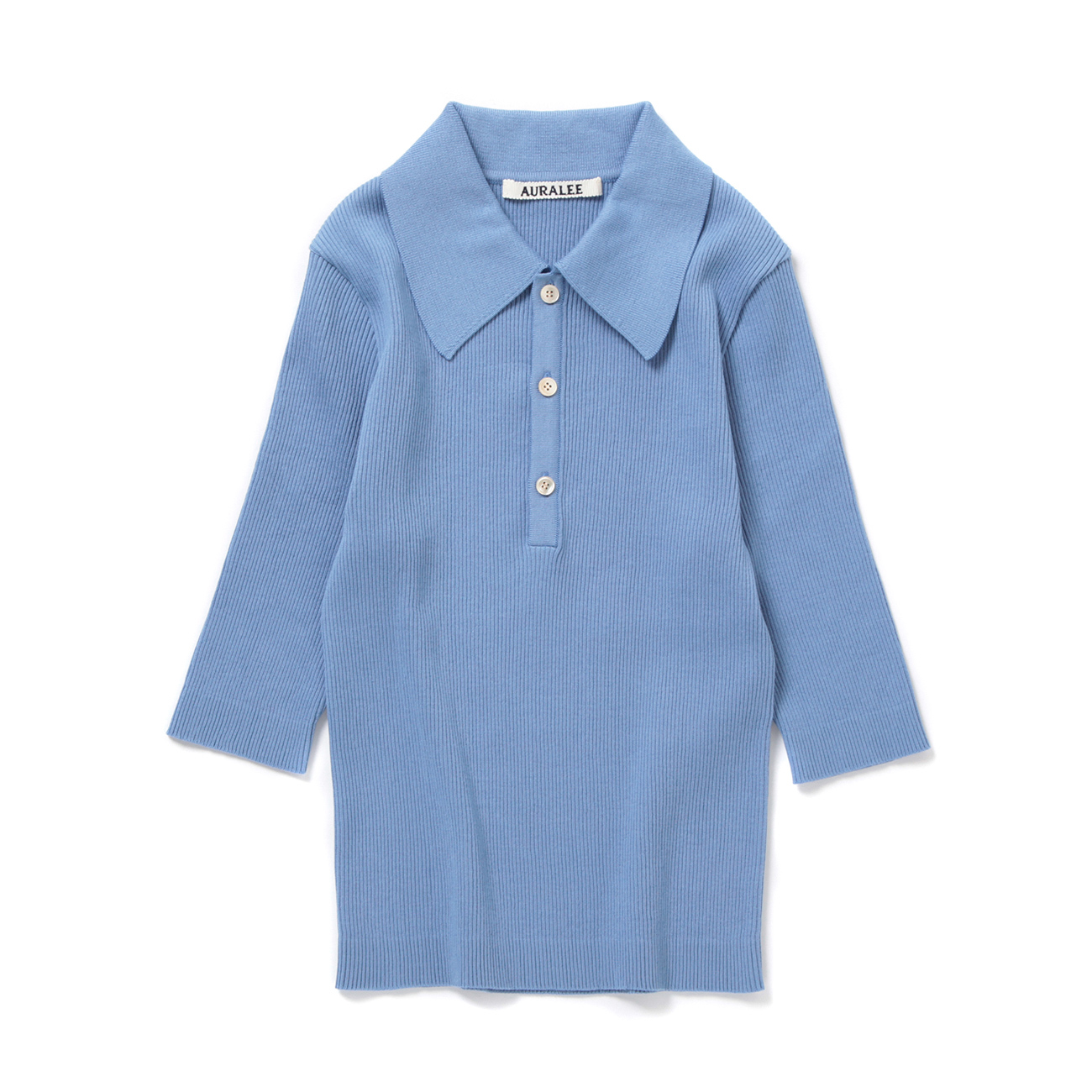 AURALEE / オーラリー | GIZA HIGH GAUGE RIB KNIT POLO (レディース ...