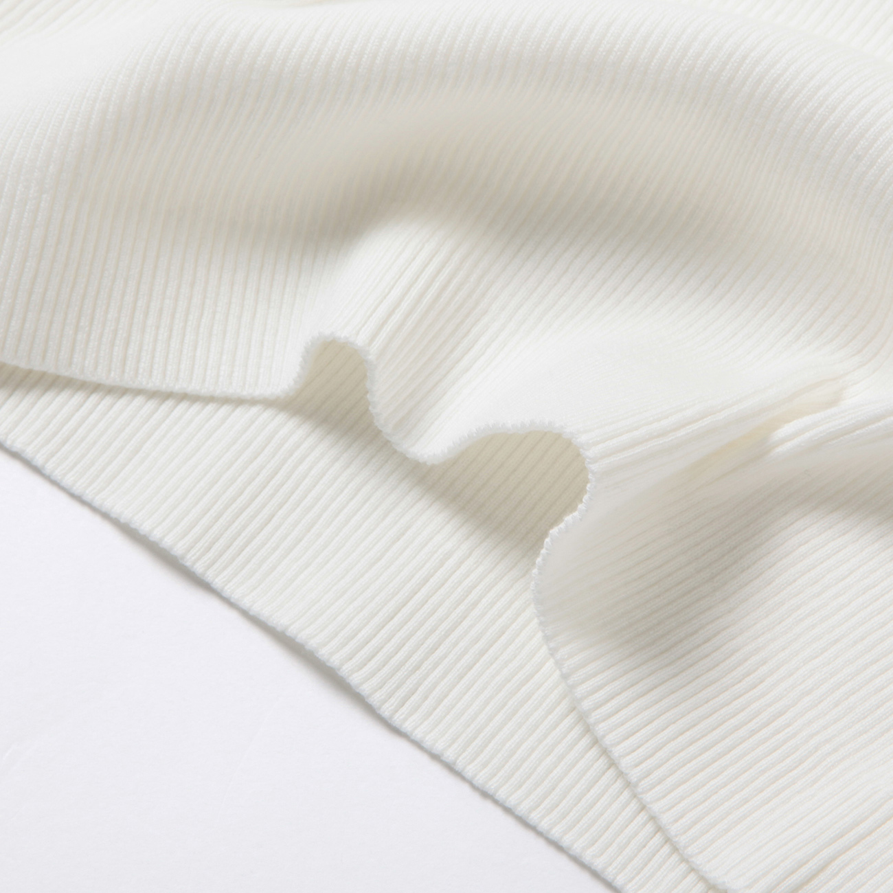 オーラリー リブニットポロ コットン ハイゲージ 白 リブギザ 美品✨ AURALEE / オーラリー | GIZA HIGH GAUGE RIB KNIT POLO (レディース