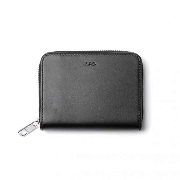 アーペーセー　コンパクトウォレット　エンボス　Black 新品 A.P.C. アーペーセー Emmanuelle Compact Wallet エマニュエル