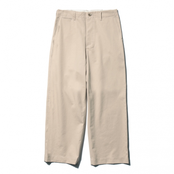 AURALEE / オーラリー | WASHED FINX LIGHT CHINO WIDE PANTS - Ivory