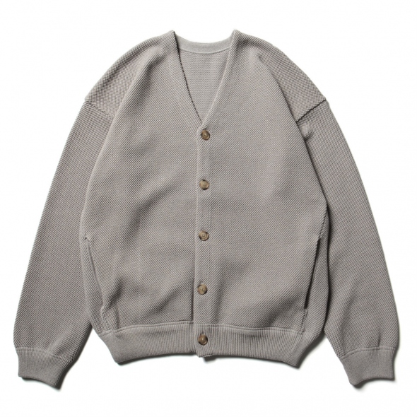 Moss Stitch V/N Cardigan - L.Purple