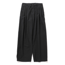 YOKE / ヨーク | Garment-dyed 3pleated Tapered Trousers - Carbon Black