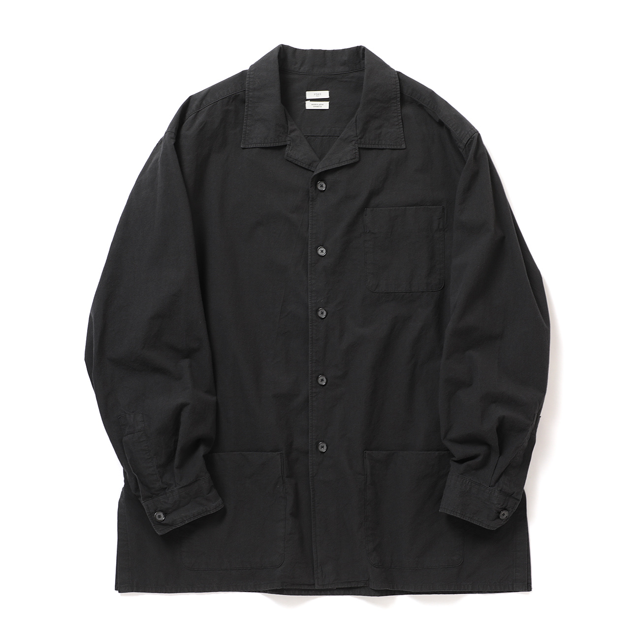 YOKE / ヨーク | Garment-dyed Shirt Jacket - Carbon Black | 通販
