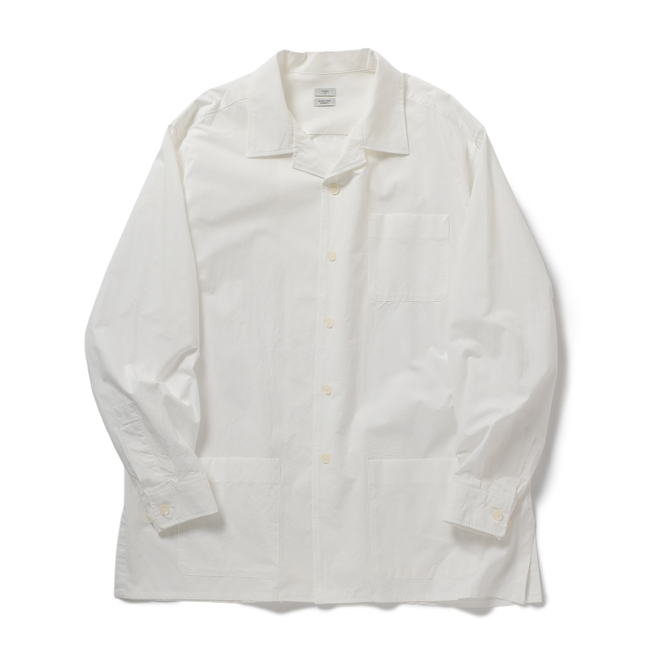 YOKE / ヨーク | Garment-dyed Shirt Jacket - White | 通販 - 正規