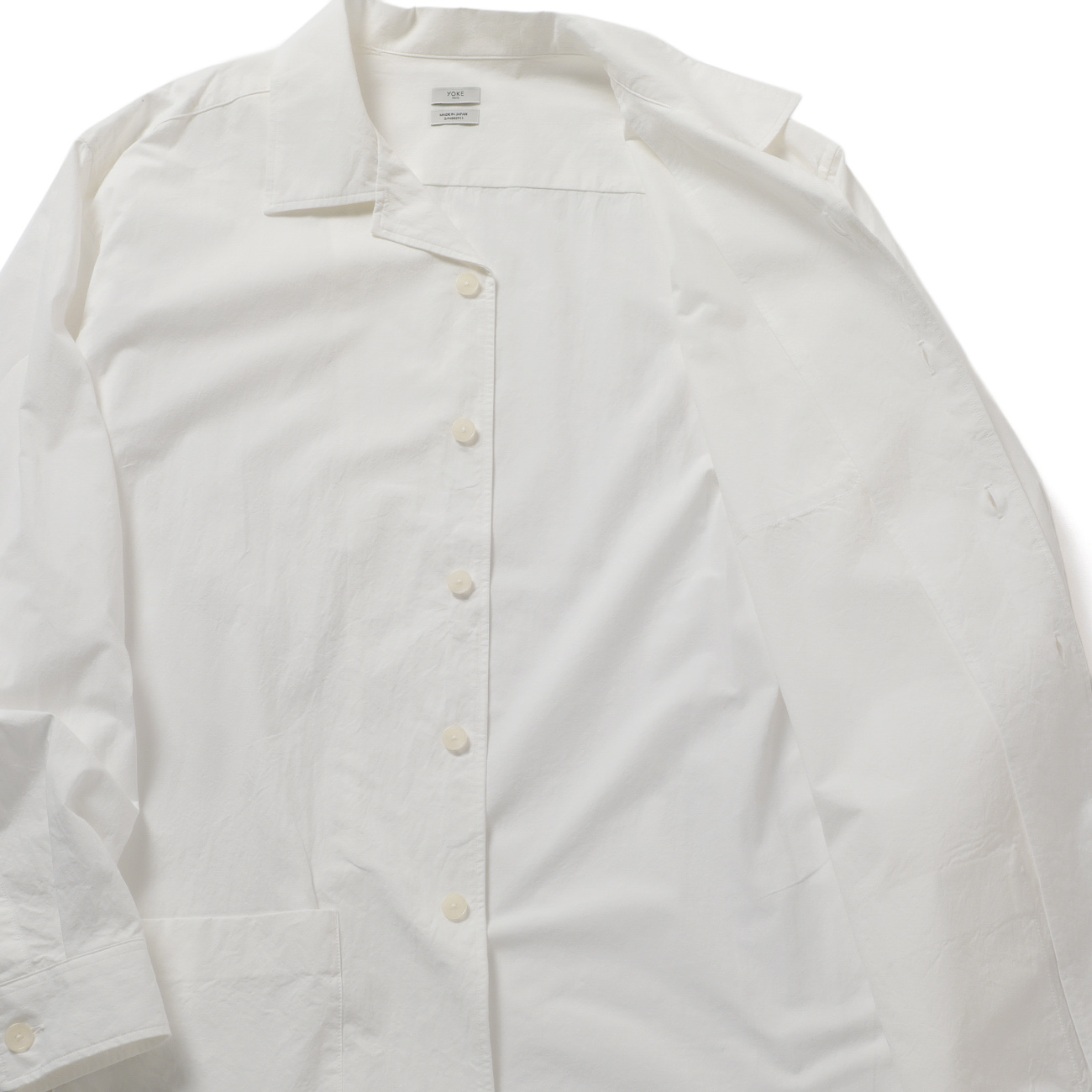 YOKE / ヨーク | Garment-dyed Shirt Jacket - White | 通販 - 正規