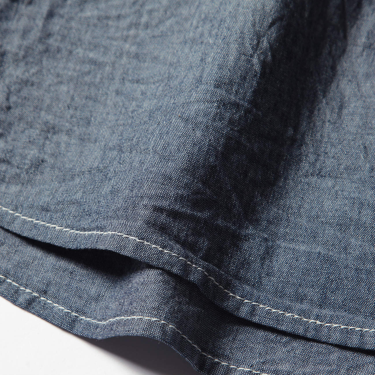 and wander / アンドワンダー | CORDURA indigo chambray shirt (M