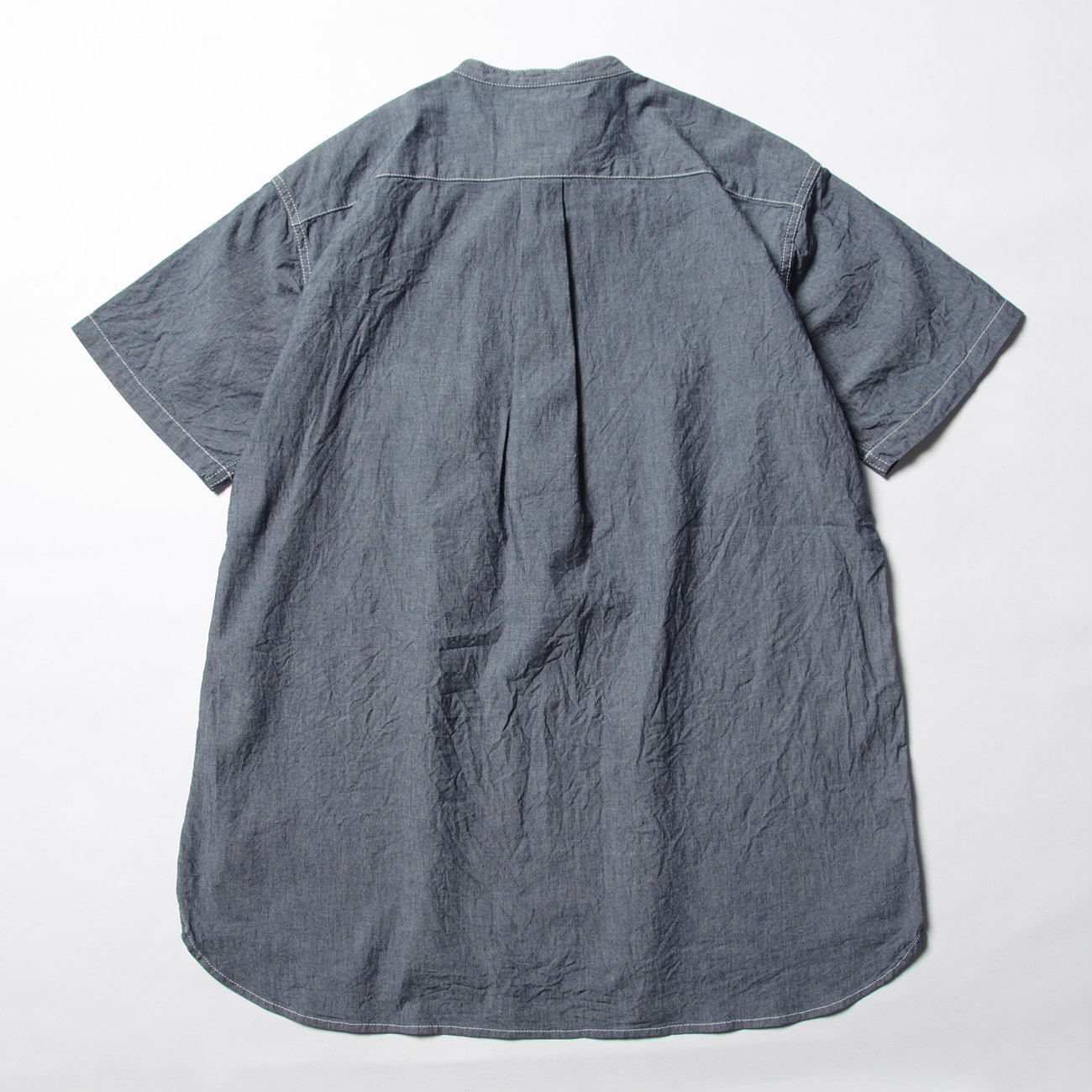 and wander / アンドワンダー | CORDURA indigo chambray short sleeve