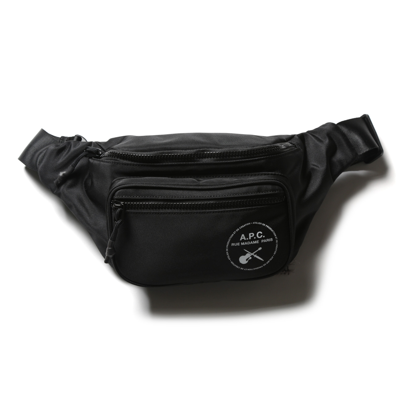A.P.C. / アーペーセー | 剣とギター ヒップバッグ - Black
